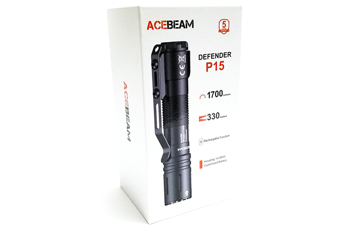  Acebeam P15 TAC, Luminus SFT40 HI, 1700 , 1x18650C, 6500K, USB,  
