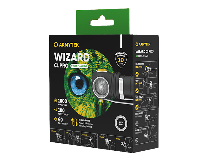  Armytek Wizard v4 C1 Pro USB+18350, Samsung LH351D, 1000 , 1x18350,  