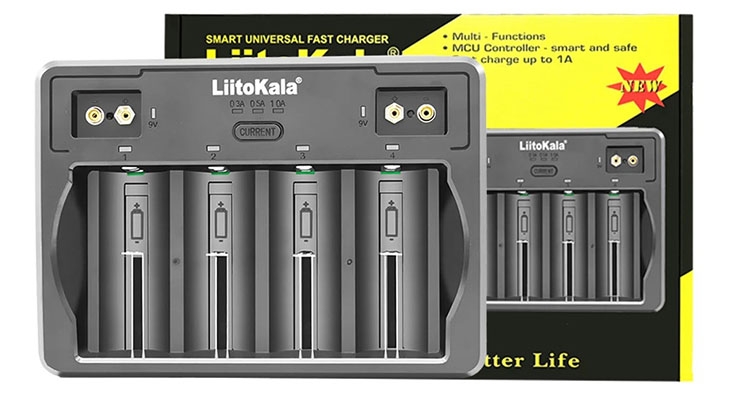    LiitoKala Lii-D4  4  Li-ion/LiFePO4/Ni-MH, 2x NiMH, LCD