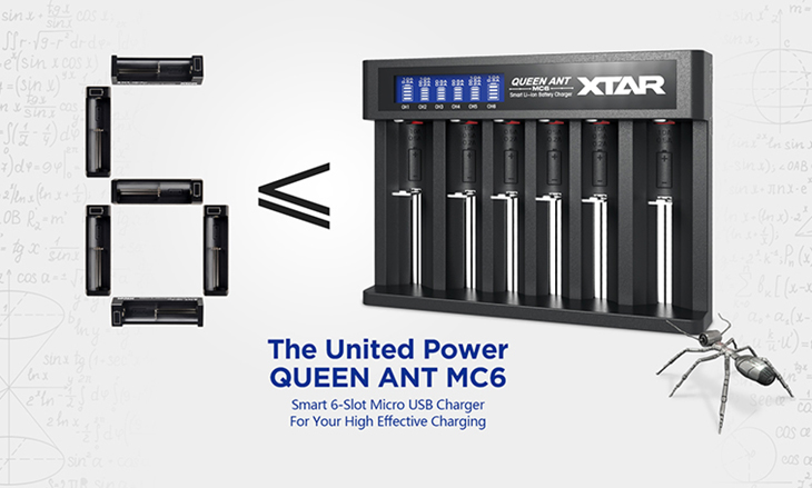    XTAR QUEEN ANT MC6 USB  6     2  USB
