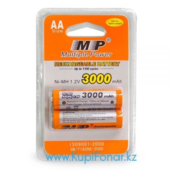  NiMH Multiple Power (MP) AA/HR6 3000, 2   (MP-AA3000-BP2)