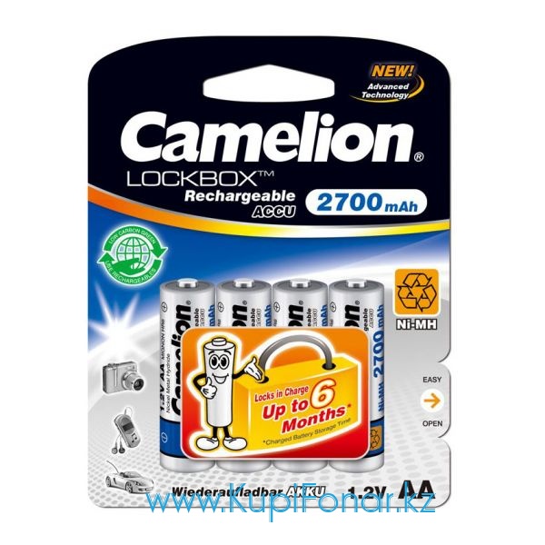  NiMH Camelion Lockbox /HR6 2700, 4   (NH-AA2700LBP4)