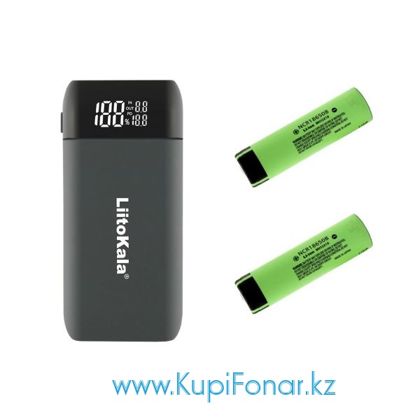    LiitoKala Lii-MP2  2  Li-ion, USB Type-C, LCD,  POWERBANK (QC3.0, PD3.0) + 2x18650 Panasonic 3400 