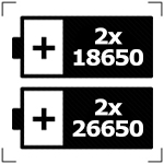   2x18650/26650