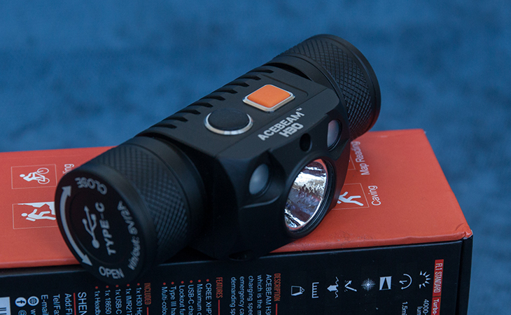  фонарь Acebeam H30 R+UV, CREE XHP70.2+Red+UV Nichia 276A 365nm .