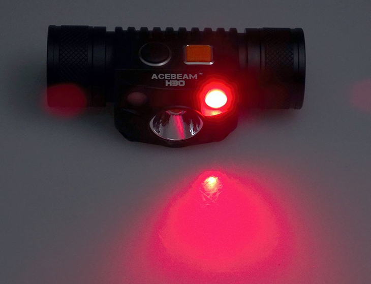   Acebeam H30 R+UV, CREE XHP70.2+Red+UV Nichia 276A 365nm, 4000 , 1x21700, USB, 6500K