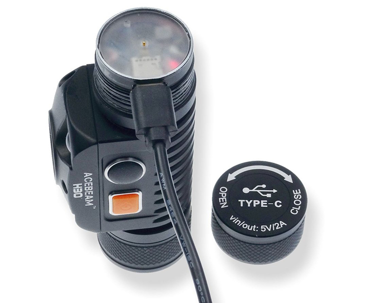   Acebeam H30 R+UV, CREE XHP70.2+Red+UV Nichia 276A 365nm, 4000 , 1x21700, USB, 6500K