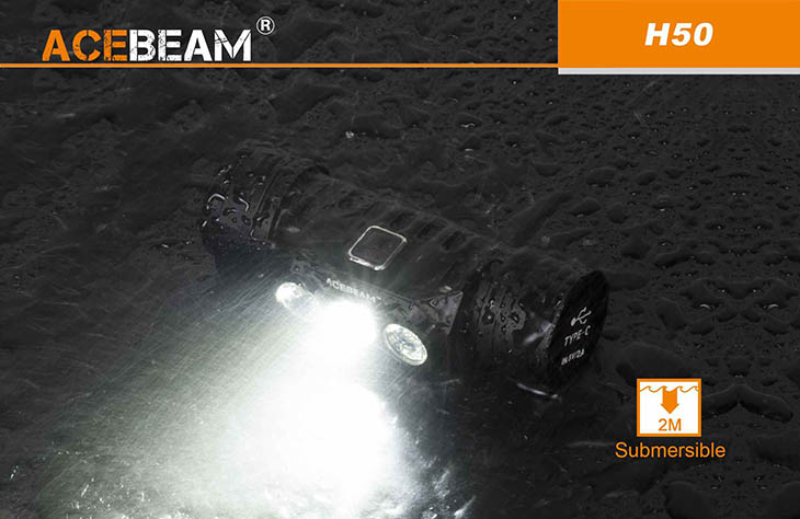   Acebeam H50, 3x Samsung LH351D, 2000 , 1x18650, USB