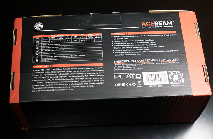 Фонарь светодиодный Acebeam K65 6200лм