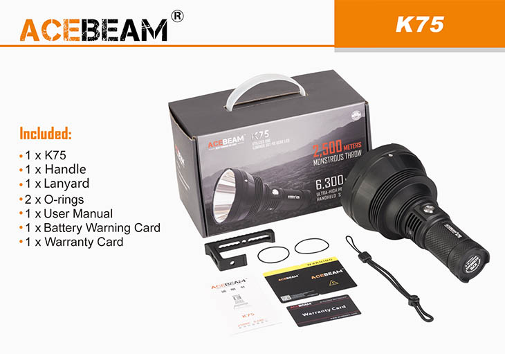     Acebeam K75, LUMINUS SBT-90 GEN2, 6300 