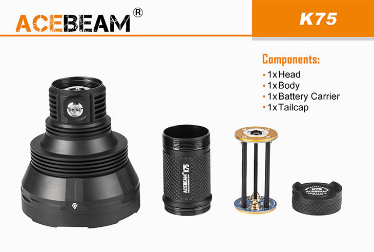     Acebeam K75, LUMINUS SBT-90 GEN2, 6300 