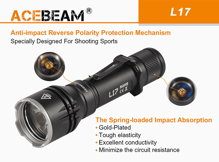  Acebeam L17-G, OSRAM Green LED, 2000 , 1x18650,  ,  