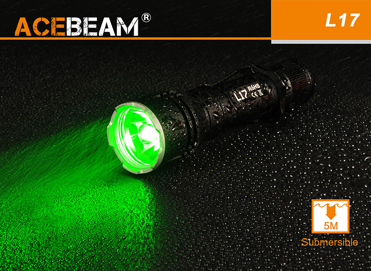  Acebeam L17-G, OSRAM Green LED, 2000 , 1x18650,  ,  