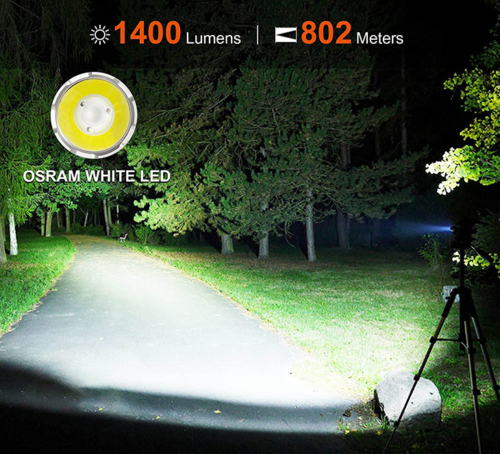  Acebeam L17-W, OSRAM White LED, 1400 , 1x18650,  ,  