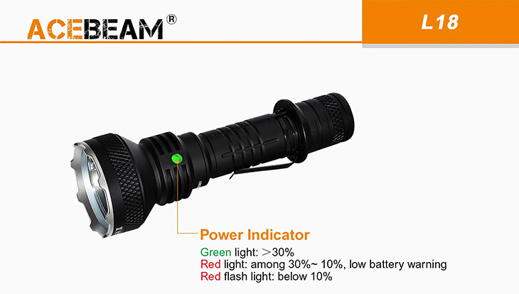  Acebeam L18-G, OSRAM Green LED, 2100 , 1x21700,  ,  