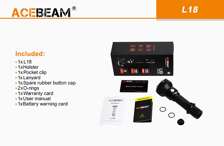  Acebeam L18-G, OSRAM Green LED, 2100 , 1x21700,  ,  