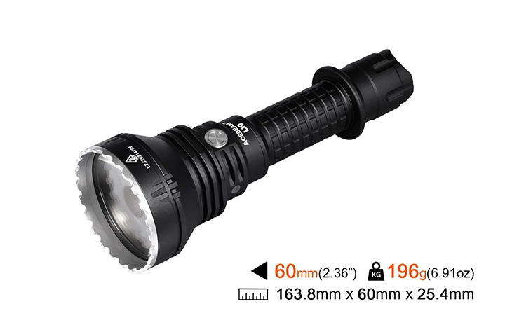  Acebeam L19-W, OSRAM White LED, 1650 , 1x21700,  ,  