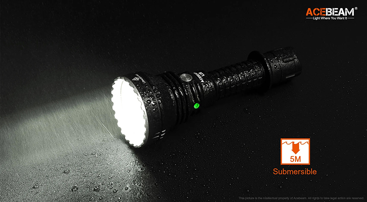  Acebeam L19-W, OSRAM White LED, 1650 , 1x21700,  ,  