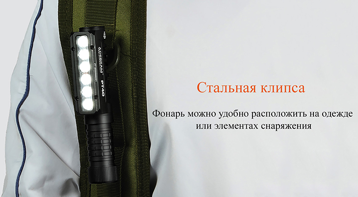 Налобный фонарь Acebeam PT40, 6x Samsung LH351D, 3000 лм, 1x18650, USB