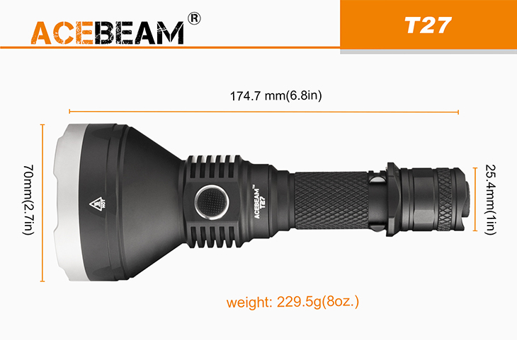  Acebeam T27, CREE XHP35, 2500 , 1x21700, USB