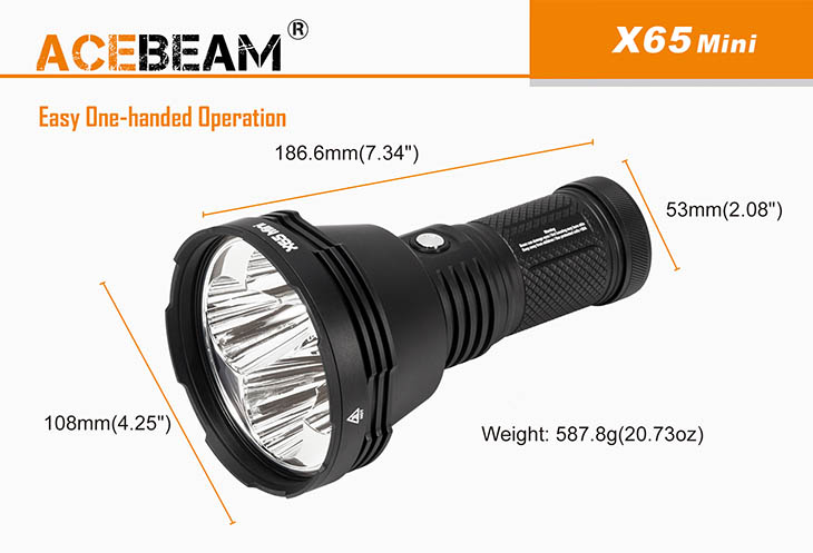   Acebeam X65 MINI, 12000 , 4x18650