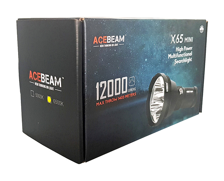 Аккумуляторный фонарь Acebeam X65 MINI, 12000 лм, 4x18650