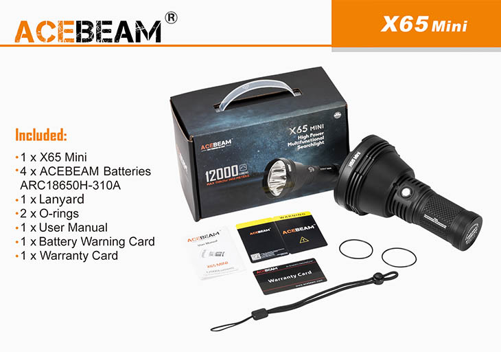   Acebeam X65 MINI, 12000 , 4x18650