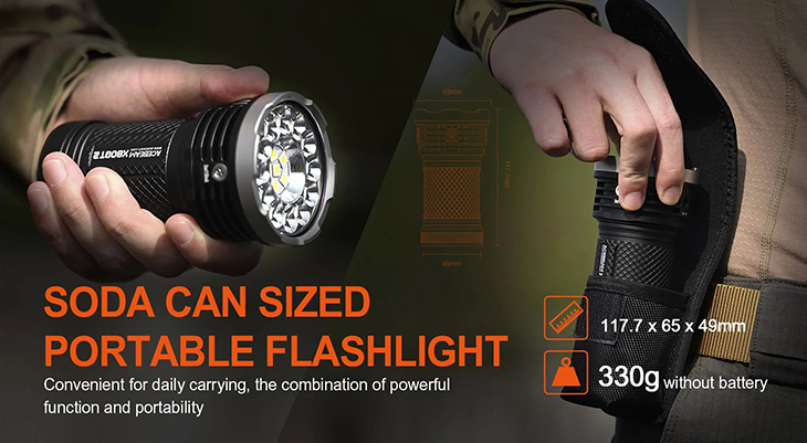  Acebeam X80GT v2.0, 18x CREE XHP50.3 HI 6500K, 34000 , 4x 18650, USB Type-C, PowerBank, 6500K