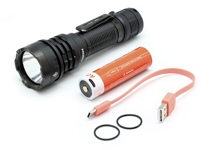  Acebeam DEFENDER P17-G, Cree XHP70.3 HI, 4900 , 1x18650, 6500K, USB, 