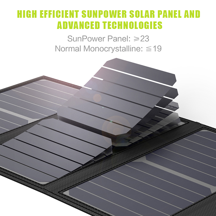 Солнечная панель Allpowers 21 Вт AP-SP-002-BLA с аккумулятором 6000 мАч