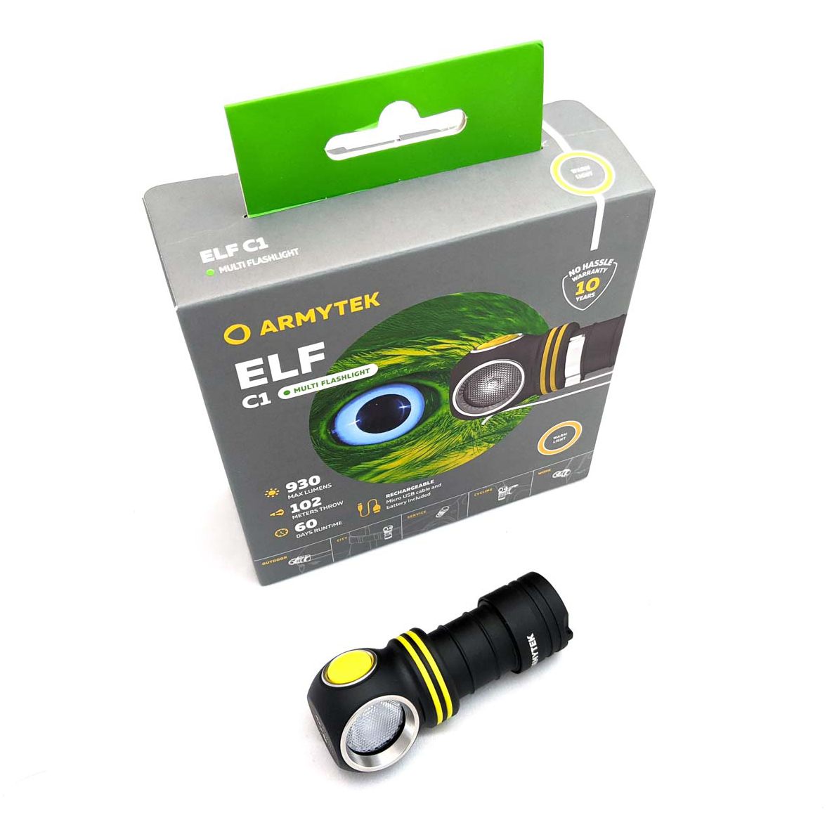  Armytek Elf v2 C1 Micro-USB+18350, Samsung LH351D, 930 , 1x18350,  