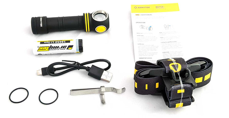  Armytek Elf v2 C2 Micro-USB+18650, Samsung LH351D, 1100 , 1x18650,  