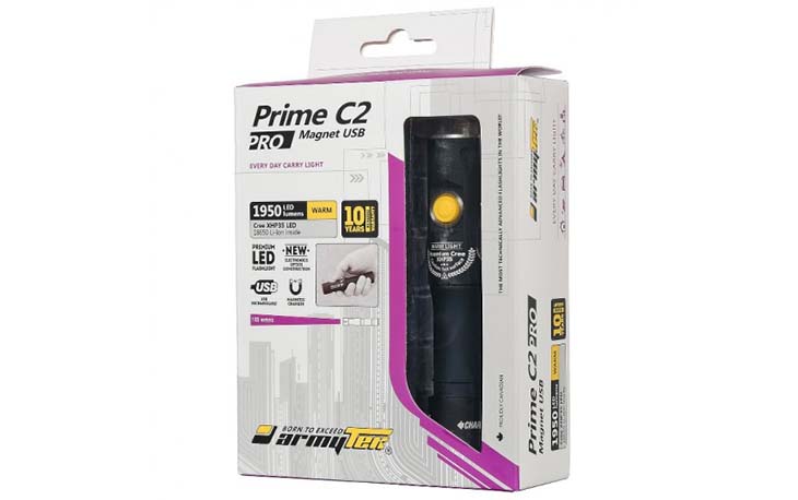 Фонарь Armytek Prime C2 Pro Magnet USB+18650, XHP35, теплый белый