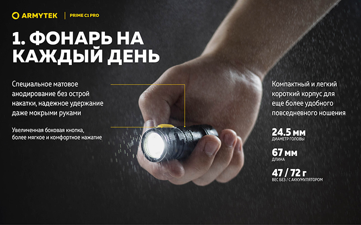  Armytek Prime v4 C1 Pro, Samsung LH351D