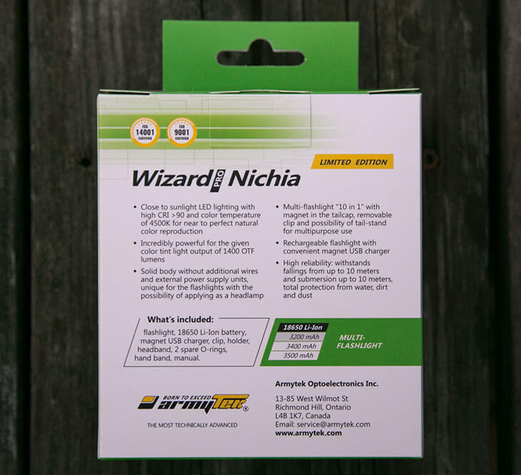    Armytek Wizard Pro Nichia Magnet USB+18650