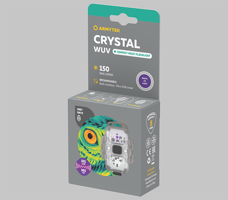  Armytek Crystal WUV, 150 +UV (325  365 ), Li-pol 600, USB,  (F07001GUV)