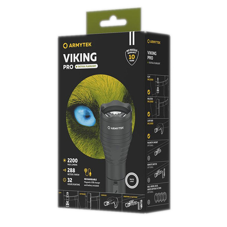 Фонарь Armytek Viking Pro v3.5 тёплый белый