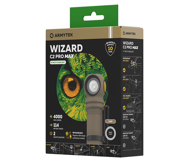  Armytek Wizard v4 C2 Pro MAX USB+21700 Sand, XHP70.2, 4000 , 1x21700,   ()