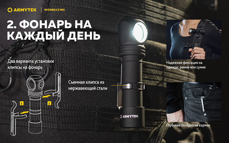  Armytek Wizard C2 WG+18650+ABM01, 1100 , -