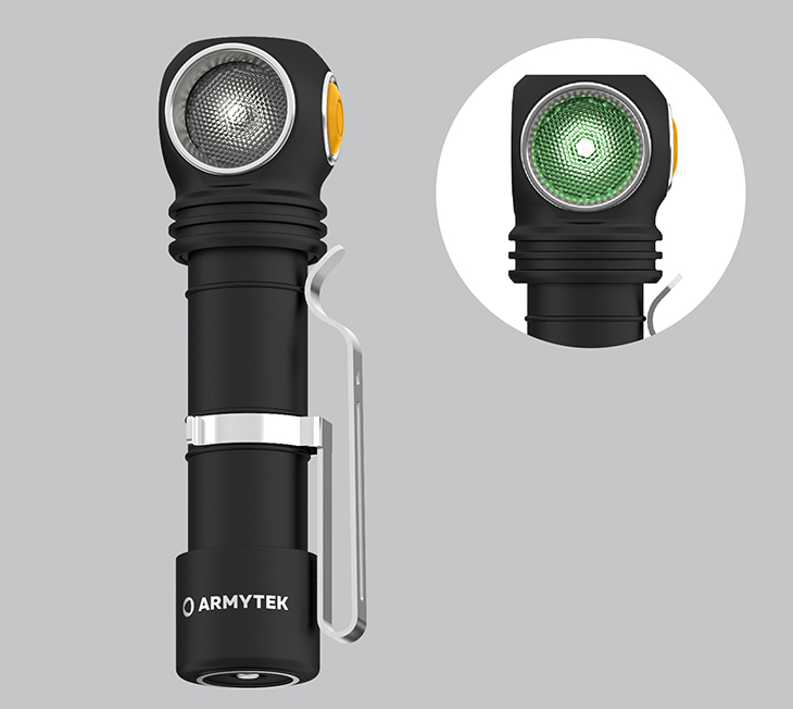  Armytek Wizard v4 C2 WG USB+18650, 2xCREE XD16+2xCREE XQE, 1100  + 400  GREEN, 1x18650,  