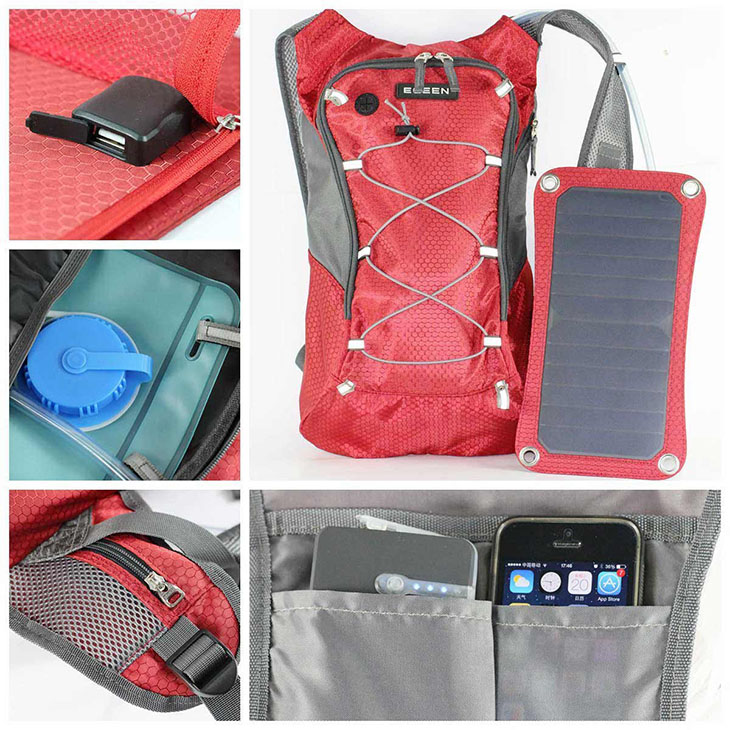 Рюкзак Eceen Smart (ECE-611) с солнечной панелью 7Вт и гидратором, USB