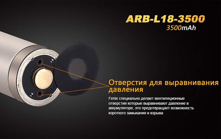 Аккумулятор Li-ion 18650 Fenix ARB-L18-3500, 3500 мАч