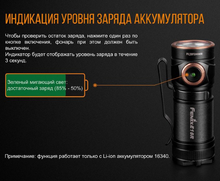  Fenix E18R, CREE XP-L HI, 750 