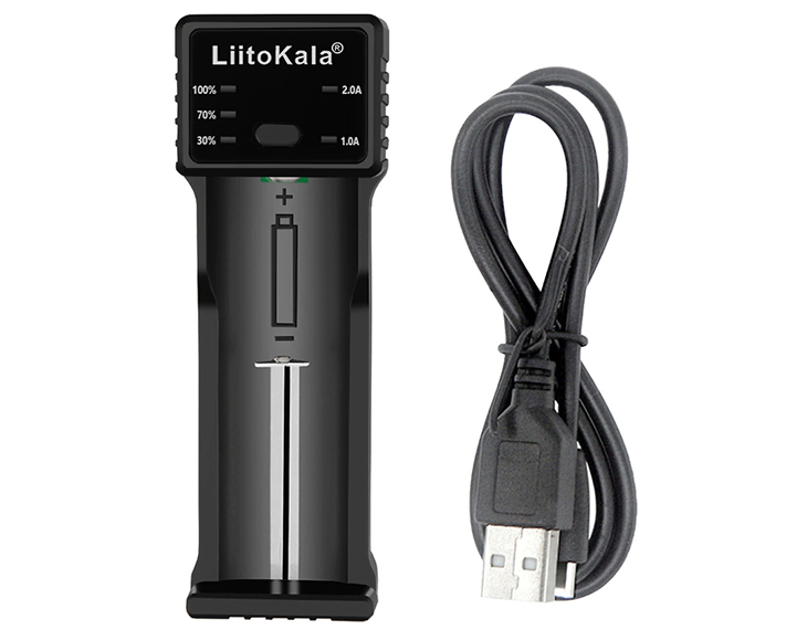 Универсальное зарядное устройство LiitoKala Lii-100С на 1 аккумулятор Li-ion/LiFePO4/Ni-MH, USB, функция POWERBANK