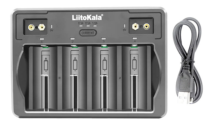 Универсальное зарядное устройство LiitoKala Lii-D4 на 4 аккумулятора Li-ion/LiFePO4/Ni-MH, 2xКрона NiMH, LCD