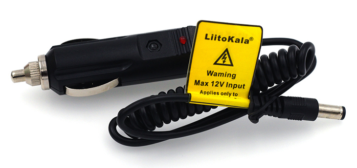 Адаптер от прикуривателя для зарядных устройств Liito-Kala, Nitecore, Xtar и др