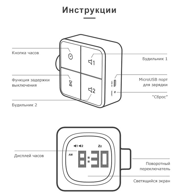  MUID Cubic Alarm Clock