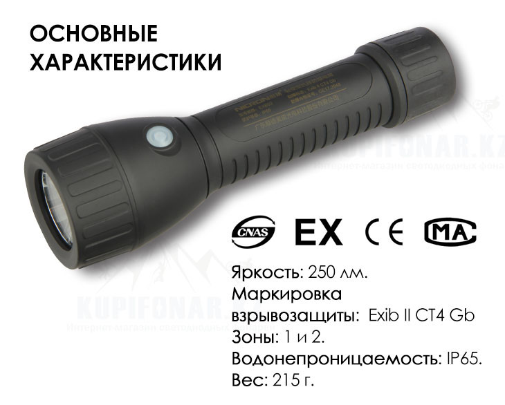 Взрывозащищенный ударопрочный аккумуляторный фонарь Nicron EXB93
