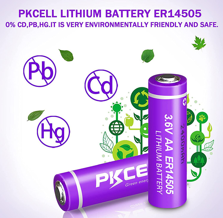 Элемент питания литиевый PKCell ER14505 (AA), 2400 мАч, 3.6 В, LiSOCl4