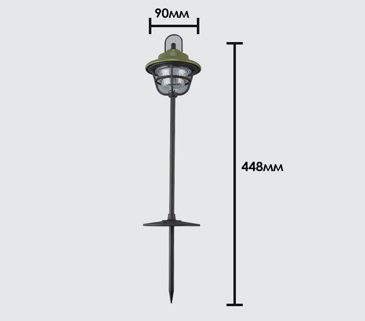 Светильник газонный Sunree S10, 160 лм (3000К), 1200 мАч, с солнечной панелью, USB Type-C